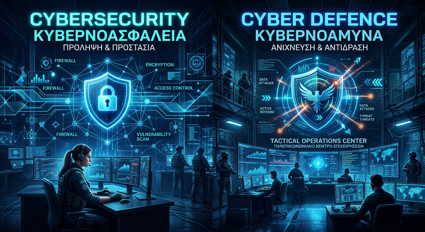Cybersecurity vs Cyber Defence: Ποια Είναι η Διαφορά;